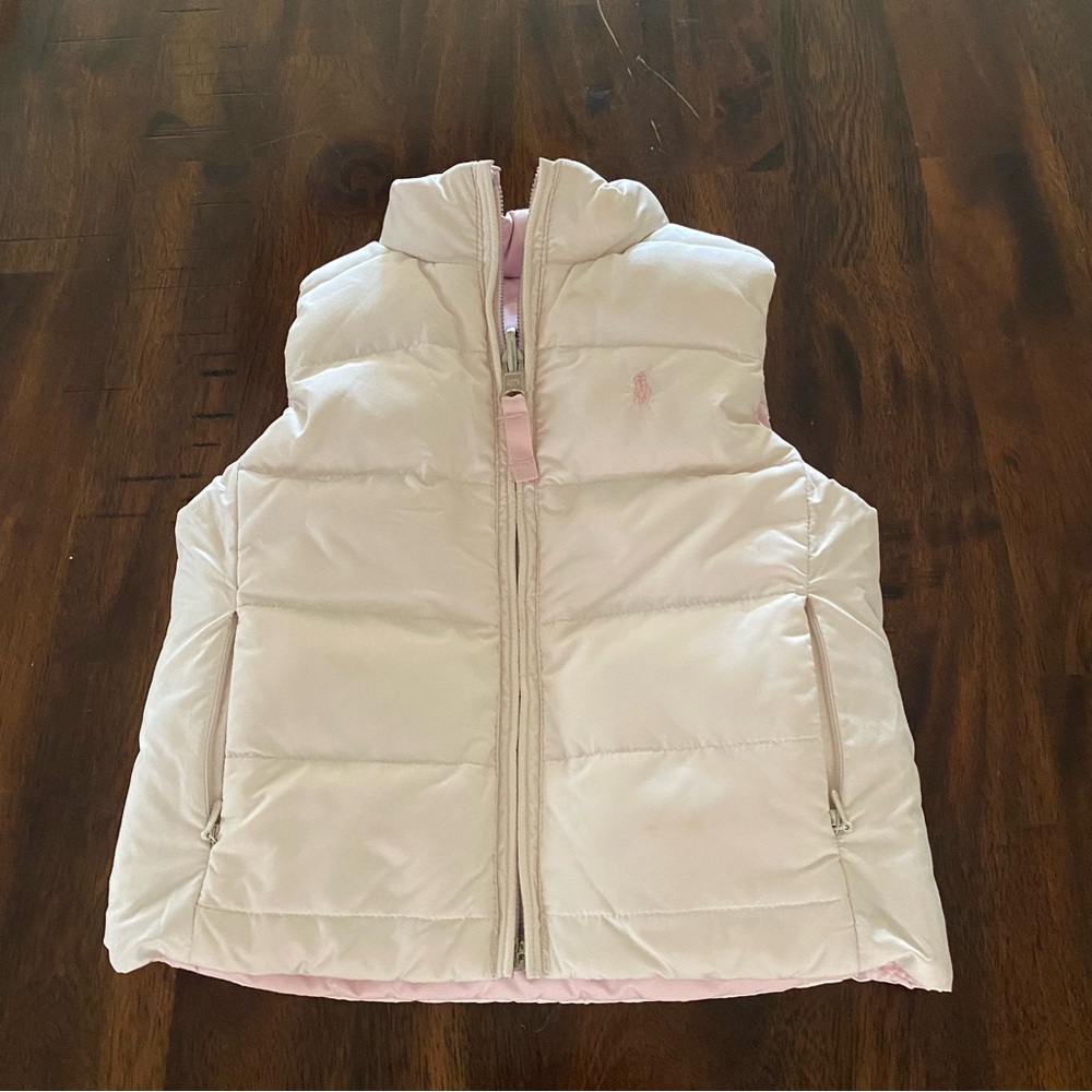 Ralph Lauren Down Reversible Baby Girl Vest - Picture 3 of 5